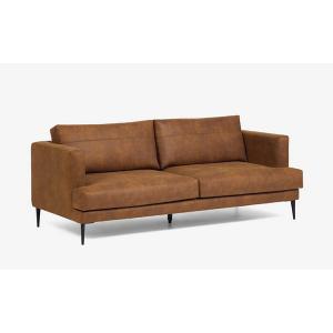 Sofá 2 plazas tapizado marrón claro (3 colores)