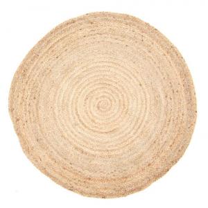 ALFOMBRA REDONDEADA NATURAL YUTE 80 CM