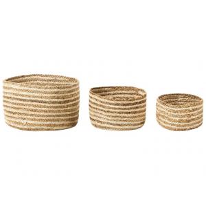 Conjunto de 3 cestas de yute natural/beige KAHU