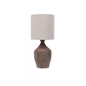 Lámpara de mesa de arcilla envejecida 40cm