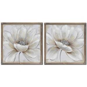 LIENZOS FLOR BLANCA H.P. 80% 42X2,5X42 CM 2 MODELOS