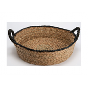 Cesto mimbre negro/natural
