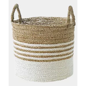 CESTO DENPASAR DIÁMETRO: 45 CM | ALTO: 36 CM 🌴 MATERIAL PRINCIPAL: JUNCO DE MAR