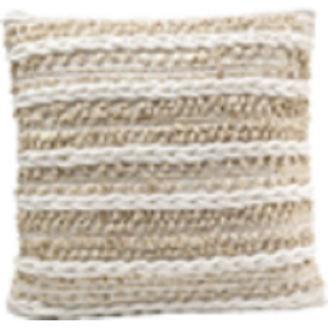 Cojín decorativo boho blanco y beige 45 x 45 cm.