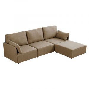 SOFÁ MODULAR RIPOSO CHAISE LONGUE 3 PLAZAS BEIGE 276 CM
