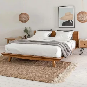 CAMA MATRIMONIO DE MADERA MACIZA ROBLE MALMO