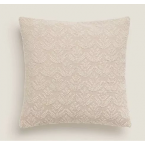 Funda cojín fete beige 45x45cm