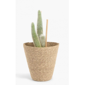 CESTO DE JUNCO DE MAR TRENZADO NORI DIAM. 25X25 CM