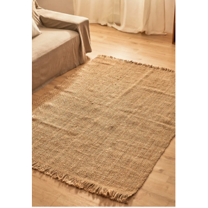 ALFOMBRA DE YUTE TRENZADO ARENA 150X200 CM.
