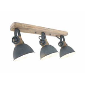 STEINHAUER GEARWOOD LÁMPARA DE TECHO GRIS, 3 LUCES