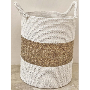 "CESTO JIMBARAN MATERIAL PRINCIPAL: JUNCO DE MAR 30X33CM"