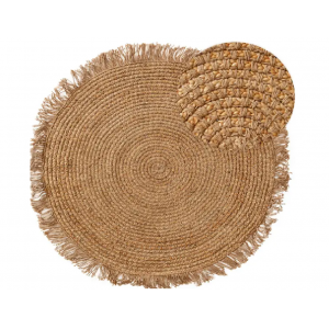 ALFOMBRA DE YUTE SOL MARRÓN CLARO