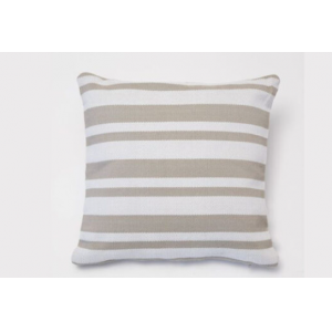 COJÍN RAYAS BEIGE. MEDIDAS 50×50 CM