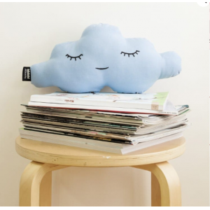 COJÍN NUBE AZUL, NUBE PEQUEÑA: 35 CM X 20 CM