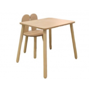 Family-SCL Mesa y Silla Bunny natural sin tratar