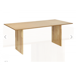 MESA DE COMEDOR EN MADERA CLARA 180 X 90 CM MOORA
