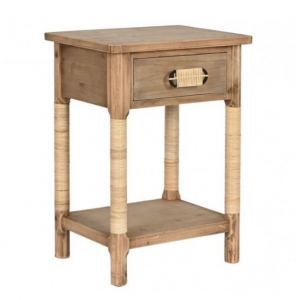 MESA DE NOCHE BARLEY CUERDA NATURAL 44X33X61,5