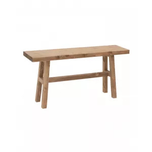 BANQUETA DE MADERA MACIZA EN TONO ROBLE OSCURO DE 100X50CM