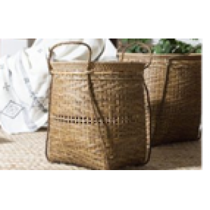 CESTA ARTESANAL DE BAMBÚ Y RATÁN L