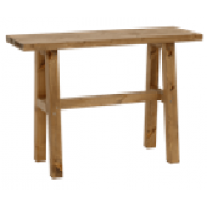 CONSOLA DE MADERA MACIZA EN TONO ROBLE OSCURO DE 100X80CM