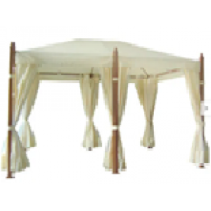 CORTINAS PARA PÉRGOLA DE POLIÉSTER BEIGE 300X400CM
