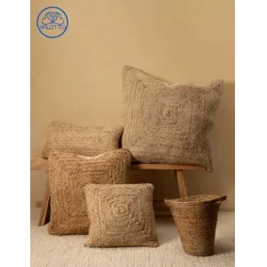 FUNDA DE COJÍN YUTE NATURAL