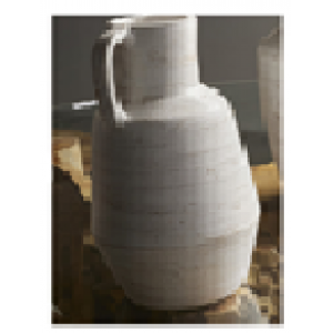 JARRÓN DECORATIVO TERRACOTA BLANCO