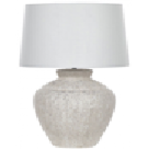 LÁMPARA DE MESA DE CERÁMICA BLANCO CREMA 60 CM CAINE