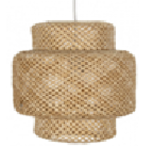 LÁMPARA DE TECHO REDONDA DE BAMBÚ 30X30X36CM