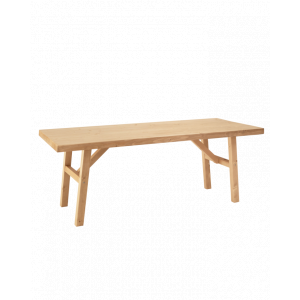 MESA DE CENTRO DE MADERA MACIZA ACABADO ROBLE MEDIO DE 120X50CM
