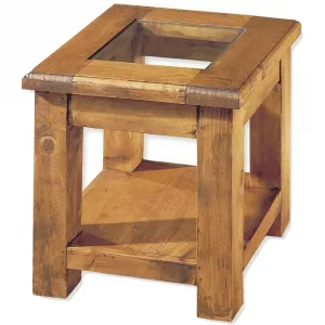 MESA LATERAL O RINCON DE ESTILO RUSTICO COLECCION MUEBLE MEJICANO