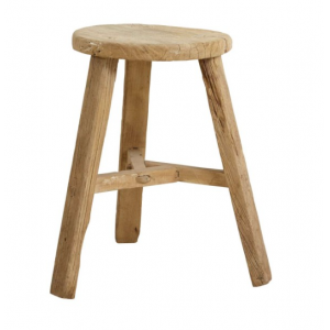 TABURETE BAJO ARGUN Ø48 CM, MADERA NATURAL - NORDAL
