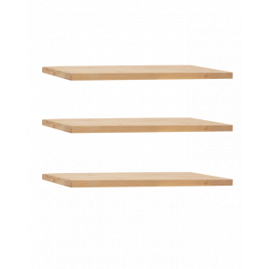 PACK 3 ESTANTERÍAS DE MADERA MACIZA FLOTANTE ACABADO ROBLE MEDIO 200 CM