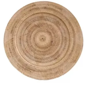 Plato decorativo de ratán beige 70 cm