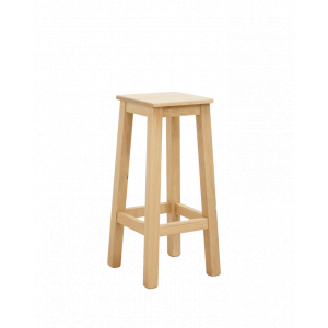 TABURETE DE MADERA MACIZA DE PINO EN TONO ROBLE MEDIO DE 95CM