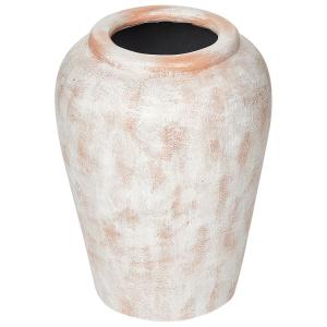 JARRÓN DE TERRACOTA BLANCO CREMA 42 CM MIRI