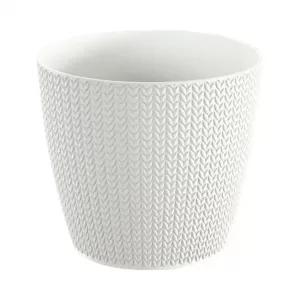 Maceta WHEATY 2L., dimensiones (mm) 157x157x138, color Blanco