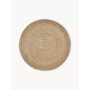 Alfombra redonda artesanal de yute Sharmila