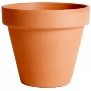 Maceta de Terracota Artesanal de 43 cm de diámetro con Acabado Liso, Diseño Clásico para Decoración de Interiores y Exteriores. Ideal para Plantas de Mediano Tamaño.