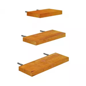 HOMCOM Estanterías de Pared de Madera 3 Piezas Repisas de Pared Estilo Vintage para Salón Cocina Comedor 50x18x3,6 cm 40x18x3,6 cm 30x18x3,6 cm Marrón