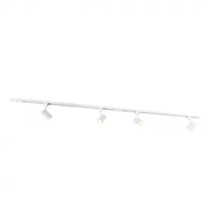 Sistema de carril moderno monofásico con 4 focos blanco - Jeana