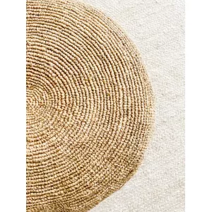 Ohana Raffia Pouffe/Floor Cushion Cover - Round