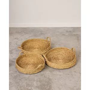 Bandeja de esparto redonda