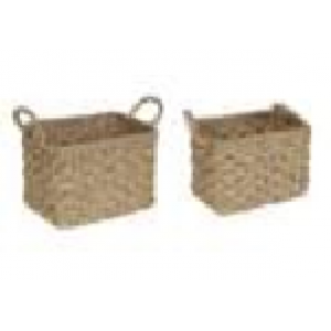 Conjunto de 3 cestas de hierba marina clara HOIAN