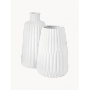 Set de jarrones de porcena con relieve Esko, 2 uds.