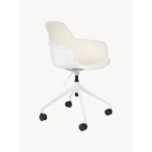 Silla de escritorio en tejido bouclé Albert, regulable en altura