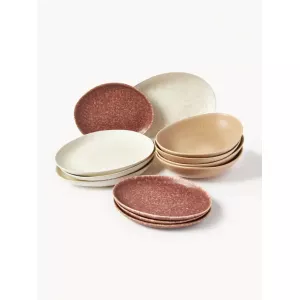 Vajilla artesanal Macey, 4 comensales (12 pzas.)