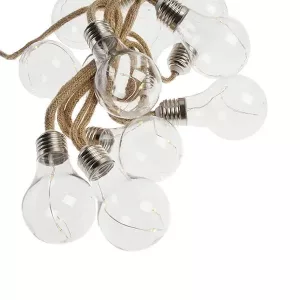 Guirnalda de luces con yute