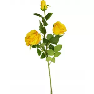 Rama de rosa artificial 75 cm naranja