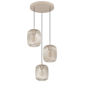 Lámpara colgante beige de acero, Pietro